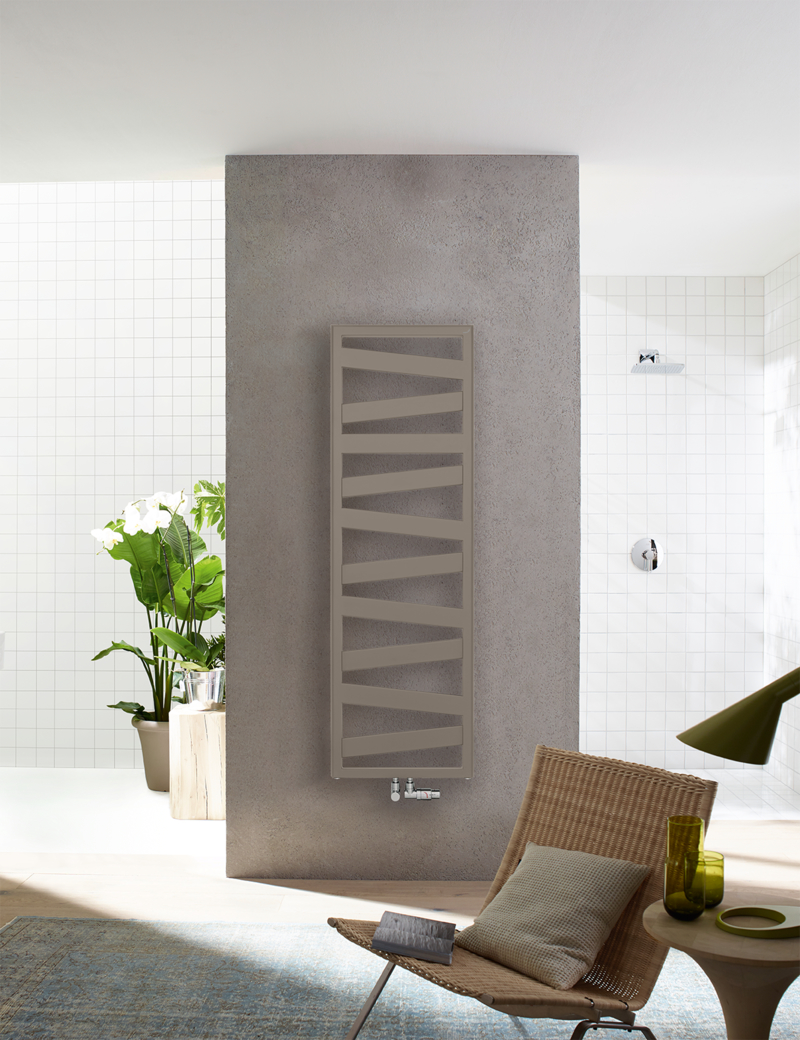 Zehnder Design-Heizkörper Ribbon, elektrisch, Beige Quar., 1.686 x 30 x 600 mm, Schutzart IP44