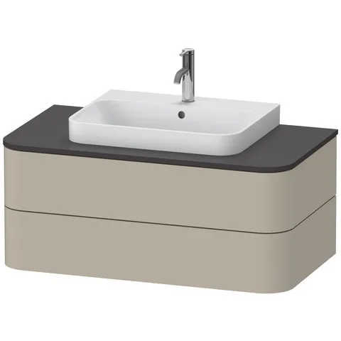 Duravit Waschtischunterschrank wandhängend „Happy D.2 Plus“ 100 × 40,8 × 55 cm Becken: mittig / Beleuchtung: ohne / Front- & Korpusfarbe: Taupe Seidenmatt / Größe: 100 × 55 × 40,8 cm / Oberfläche: Lack / Schubladen: 2 Duravit Waschtischunterschrank wandhängend „Happy D.2 Plus“ 100 × 40,8 × 55 cm Becken: mittig / Beleuchtung: ohne / Front- & Korpusfarbe: Taupe Seidenmatt / Größe: 100 × 55 × 40,8 cm / Oberfläche: Lack / Schubladen: 2