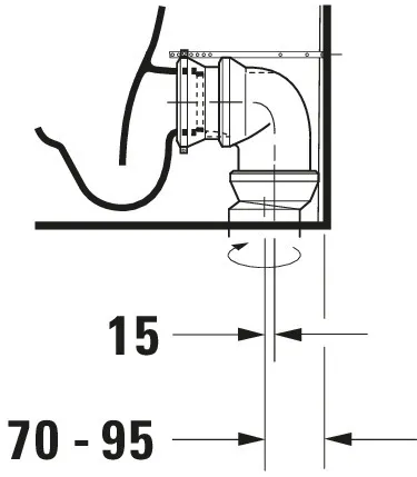 Stand-WC Kombi Darling New 630 mm Tiefspüler,f.SPK,Abg.Vario,weiß,HYG