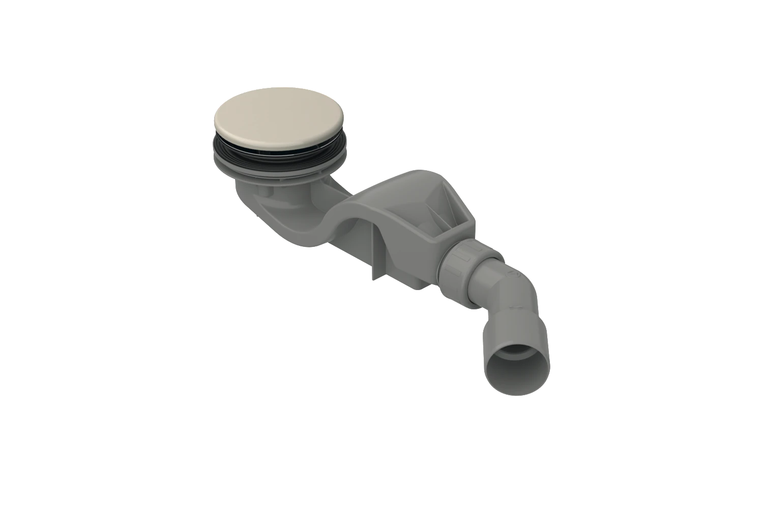 Bette Ablaufgarnitur BetteSolid 50 cream Antirutsch Pro - 415x120x68 mm, 0,6 l/s, Ab- und Überlauf für Duschwanne/Duschfläche Bette Ablaufgarnitur BetteSolid 50 cream Antirutsch Pro - 415x120x68 mm, 0,6 l/s, Ab- und Überlauf für Duschwanne/Duschfläche