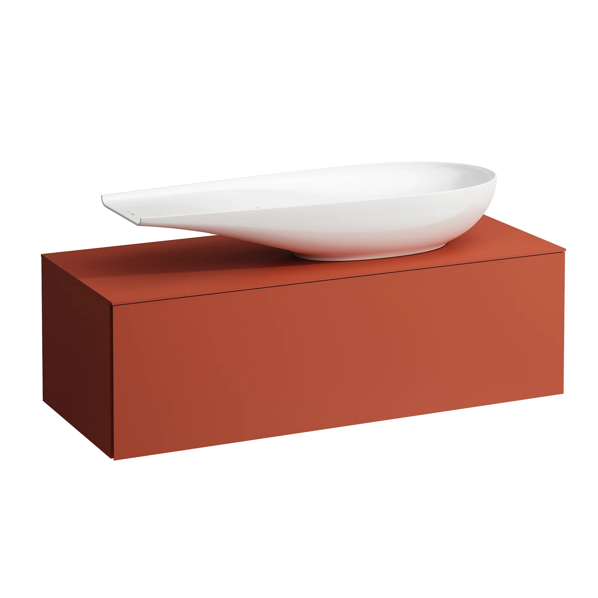 Laufen Schubladenelement „Ilbagnoalessi“ 1200 × 370 × 500 mm Terracotta, ohne Hahnlochbohrung, rechts Laufen Schubladenelement „Ilbagnoalessi“ 1200 × 370 × 500 mm Terracotta, ohne Hahnlochbohrung, rechts