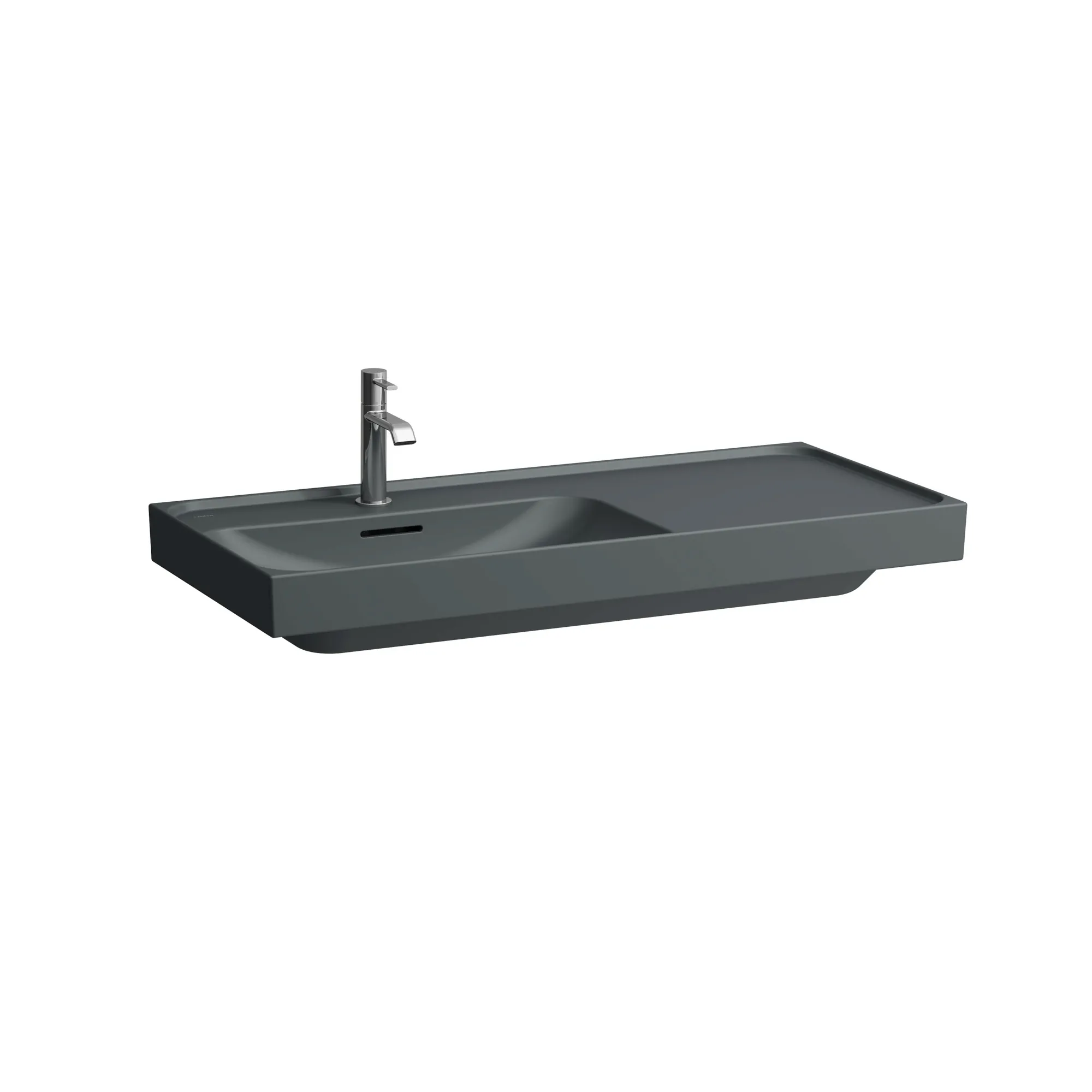 Waschtisch MEDA 460x1000x160 Ablage rechts 1 Hahnloch mit Überlauf Weiß