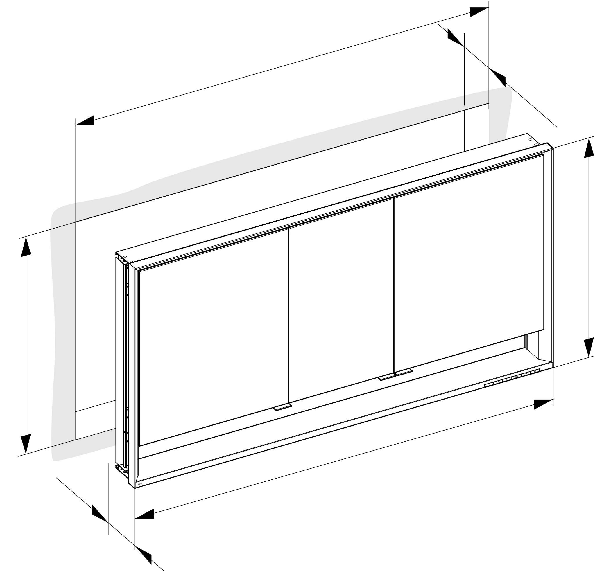 KEUCO Wandeinbau Spiegelschrank mit offenem Ablagefach „Royal Lumos“ in Silber (eloxiert), Unterputz, mit Steckdosen, mit Spiegelheizung 1400 × 735 × 130 mm KEUCO Wandeinbau Spiegelschrank mit offenem Ablagefach „Royal Lumos“ in Silber (eloxiert), Unterputz, mit Steckdosen, mit Spiegelheizung 1400 × 735 × 130 mm