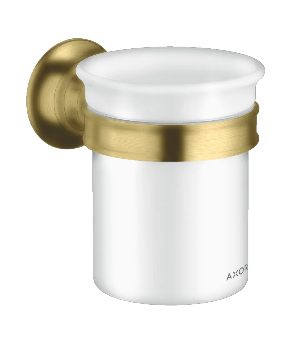 Hansgrohe Axor Montreux Zahnglas Brushed Brass, wandmontiert, mit Metallhalterung und Befestigungsmaterial Hansgrohe Axor Montreux Zahnglas Brushed Brass, wandmontiert, mit Metallhalterung und Befestigungsmaterial