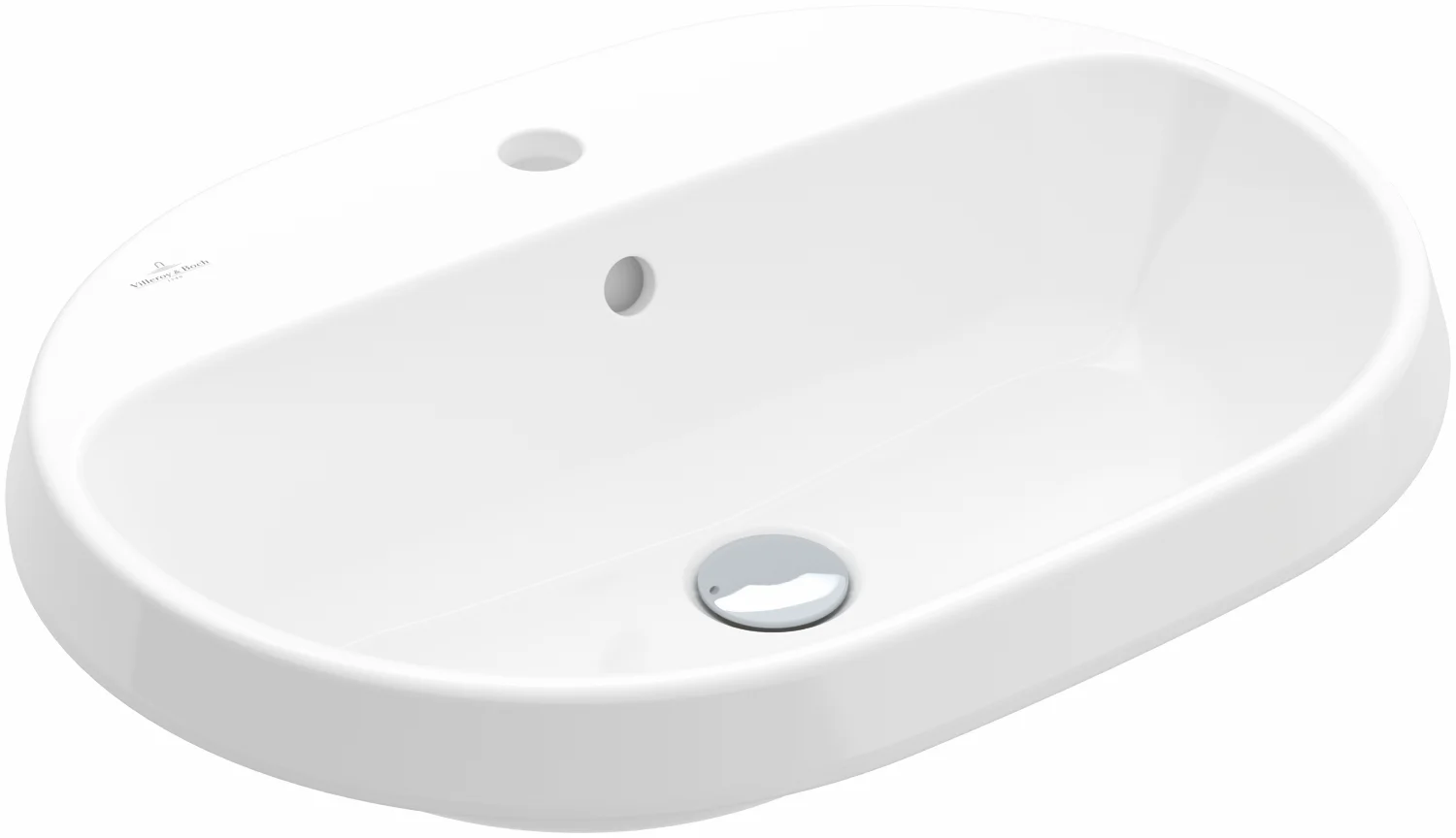 Villeroy & Boch Einbauwaschbecken Architectura 5A6660, oval, weiß Alpin, 600x450x170 mm, mit Überlauf, für 3-Loch-Armatur