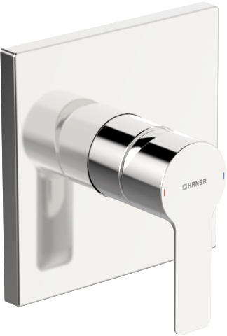 Einhebelmischer Fertigmontageset für Brausebatterie LIGNA 8387 Rosette eckig Chrom