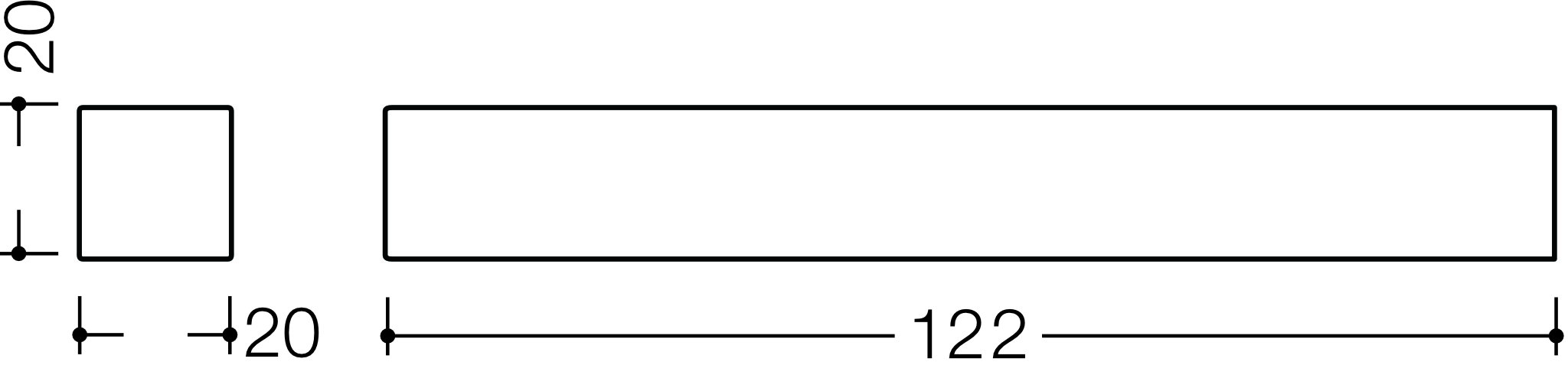 HEWI Reservetoilettenpapierhalter „System 100“ 2 × 12,2 × 2 cm