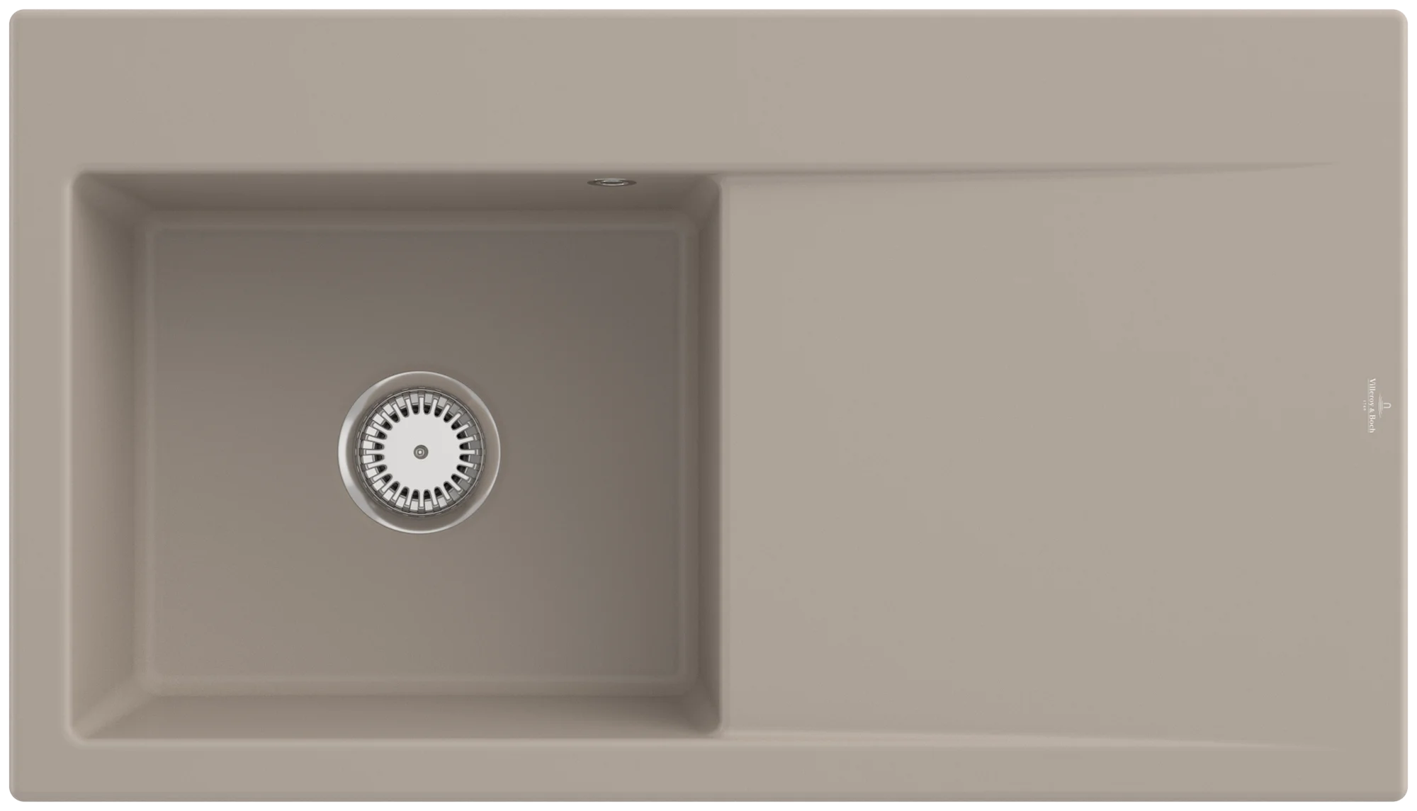 Villeroy & Boch Einbauspüle Subway Style 50 Almond CeramicPlus 900x510 mm, 220 mm Höhe, Handbetätigung, Keramik, Edelstahl-Armaturen