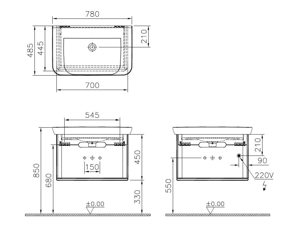Sento Set 78 cm Waschtisch + Unterschrank 1 Lade Fjordgrün Matt Sento Set 78 cm Waschtisch + Unterschrank 1 Lade Fjordgrün Matt