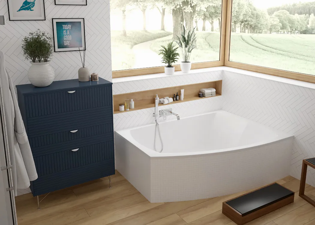 Hoesch Acryl-Badewanne Largo asymmetrisch 1800x1300 mm rechts, weiß Hoesch Acryl-Badewanne Largo asymmetrisch 1800x1300 mm rechts, weiß