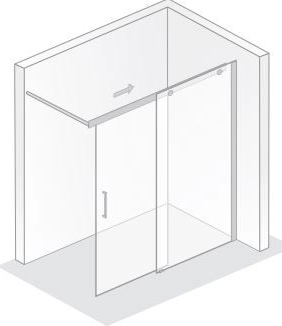 HSK Duschabtrennung Walk-In Schiebetür 2-teilig „K2P“ Walk in Glas Klar hell, Profile Chromoptik (Alu Hochglanz poliert), H: 2000 mm HSK Duschabtrennung Walk-In Schiebetür 2-teilig „K2P“ Walk in Glas Klar hell, Profile Chromoptik (Alu Hochglanz poliert), H: 2000 mm