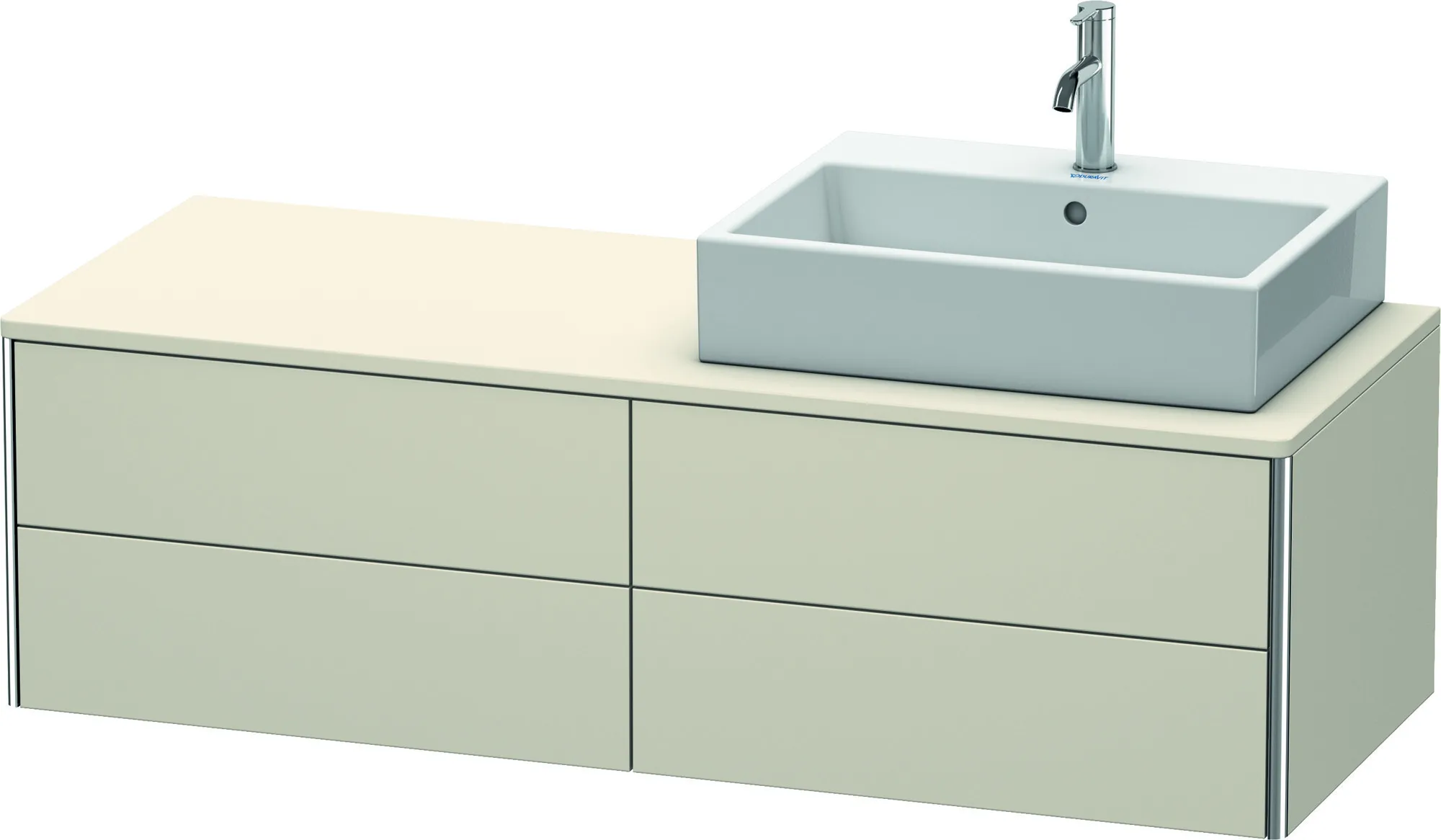 Duravit Waschtischunterschrank wandhängend „XSquare“ 140 × 40 × 54,8 cm Taupe Matt Duravit Waschtischunterschrank wandhängend „XSquare“ 140 × 40 × 54,8 cm Taupe Matt