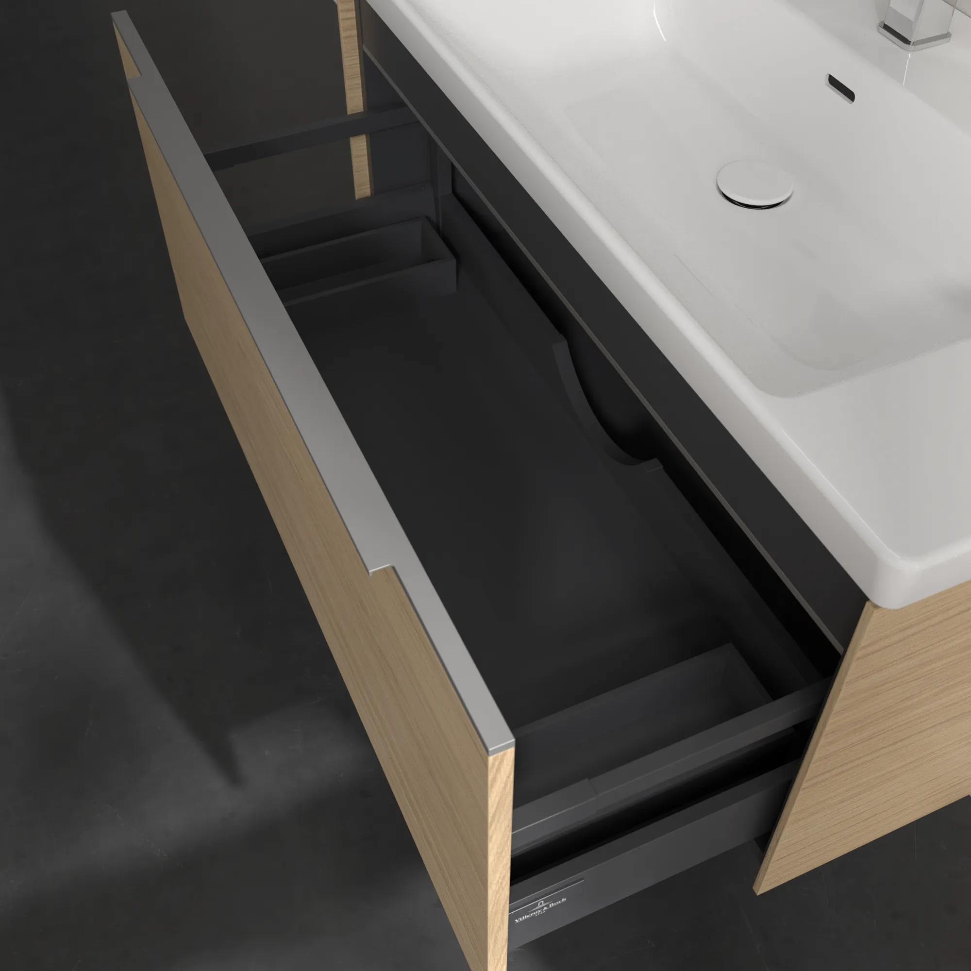 Villeroy & Boch Waschtischunterschrank „Subway 3.0“ für Schrankwaschtisch 973 × 429 × 478 mm Nordic Oak, für Becken mittig