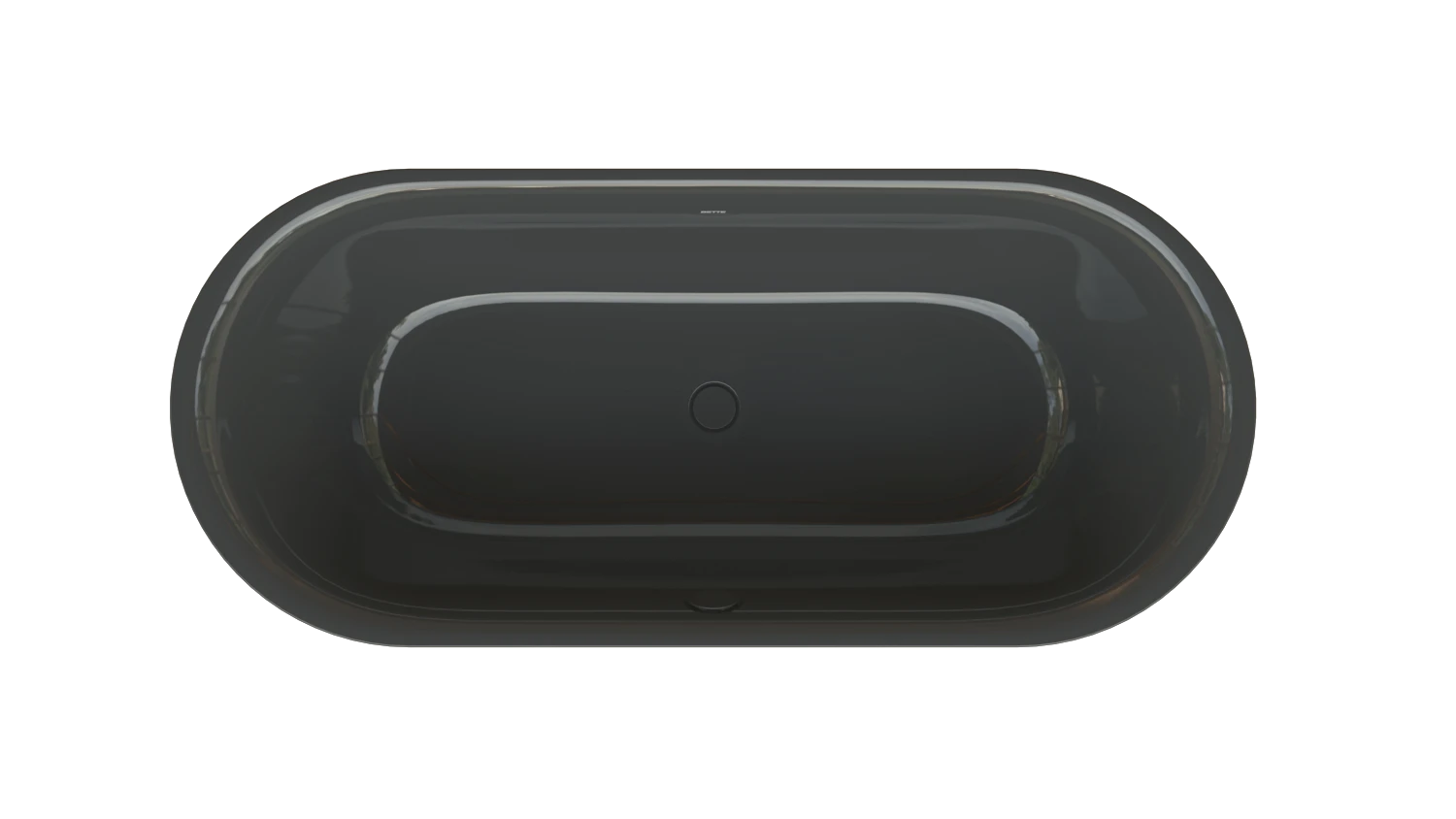 Bette oval Badewanne „BetteLux Oval Silhouette“ 170 × 75 cm in Schwarz
