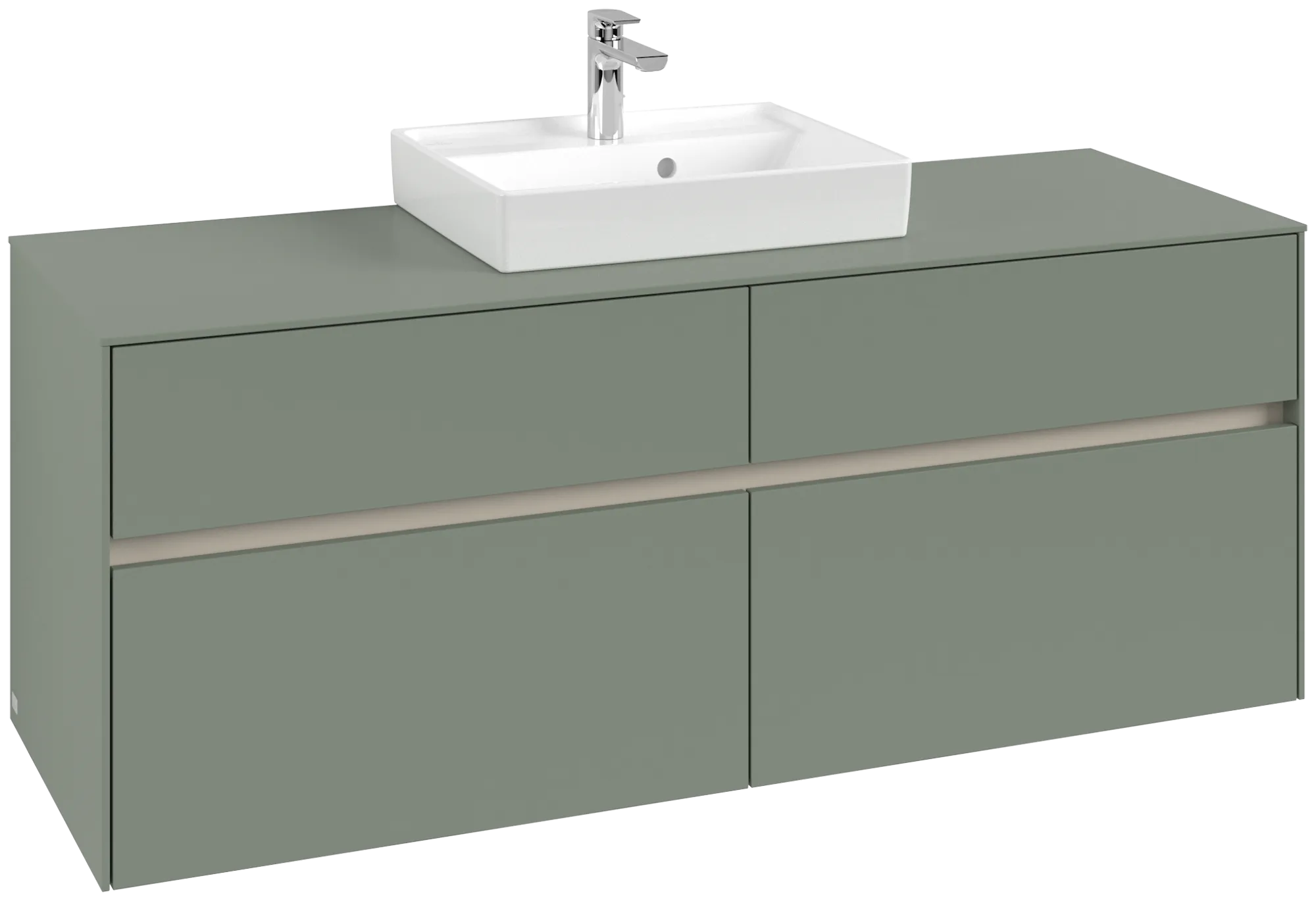 Villeroy & Boch Collaro Waschbeckenunterschrank C073B0, 1400 x 548 x 500 mm, Soft Green