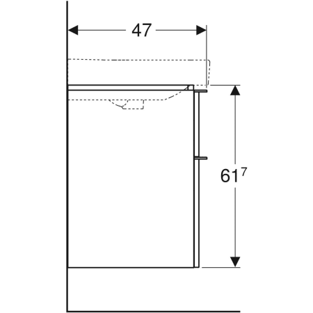 Smyle Square Unterschrank für Waschtisch, mit zwei Schubladen: 58.4x61.7x47cm, weiß Smyle Square Unterschrank für Waschtisch, mit zwei Schubladen: 58.4x61.7x47cm, weiß