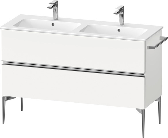 Duravit Waschtischunterschrank „Sivida“ 128 × 59,1 × 47,7 cm in Weiß Matt, Weiß Matt