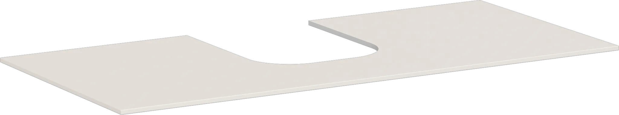 Hansgrohe Xevolos E Konsole Sandbeige Matt, 1.180 x 550 mm, mittiger Ausschnitt für Aufsatzwaschtisch, 10 mm stark Hansgrohe Xevolos E Konsole Sandbeige Matt, 1.180 x 550 mm, mittiger Ausschnitt für Aufsatzwaschtisch, 10 mm stark