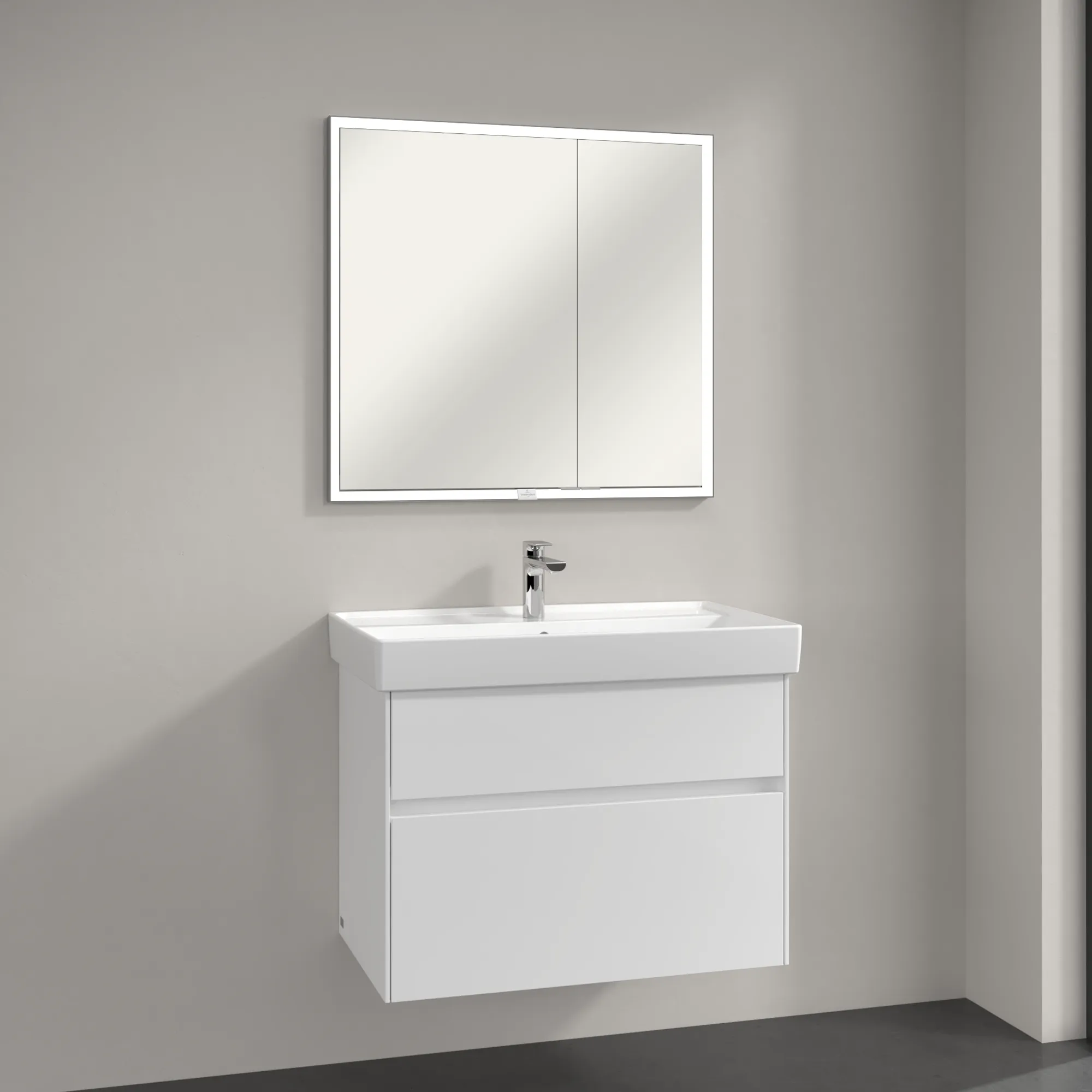 Villeroy & Boch Einbau-Spiegelschrank „My View Now“ 800 × 750 × 168 mm in White Matt Villeroy & Boch Einbau-Spiegelschrank „My View Now“ 800 × 750 × 168 mm in White Matt
