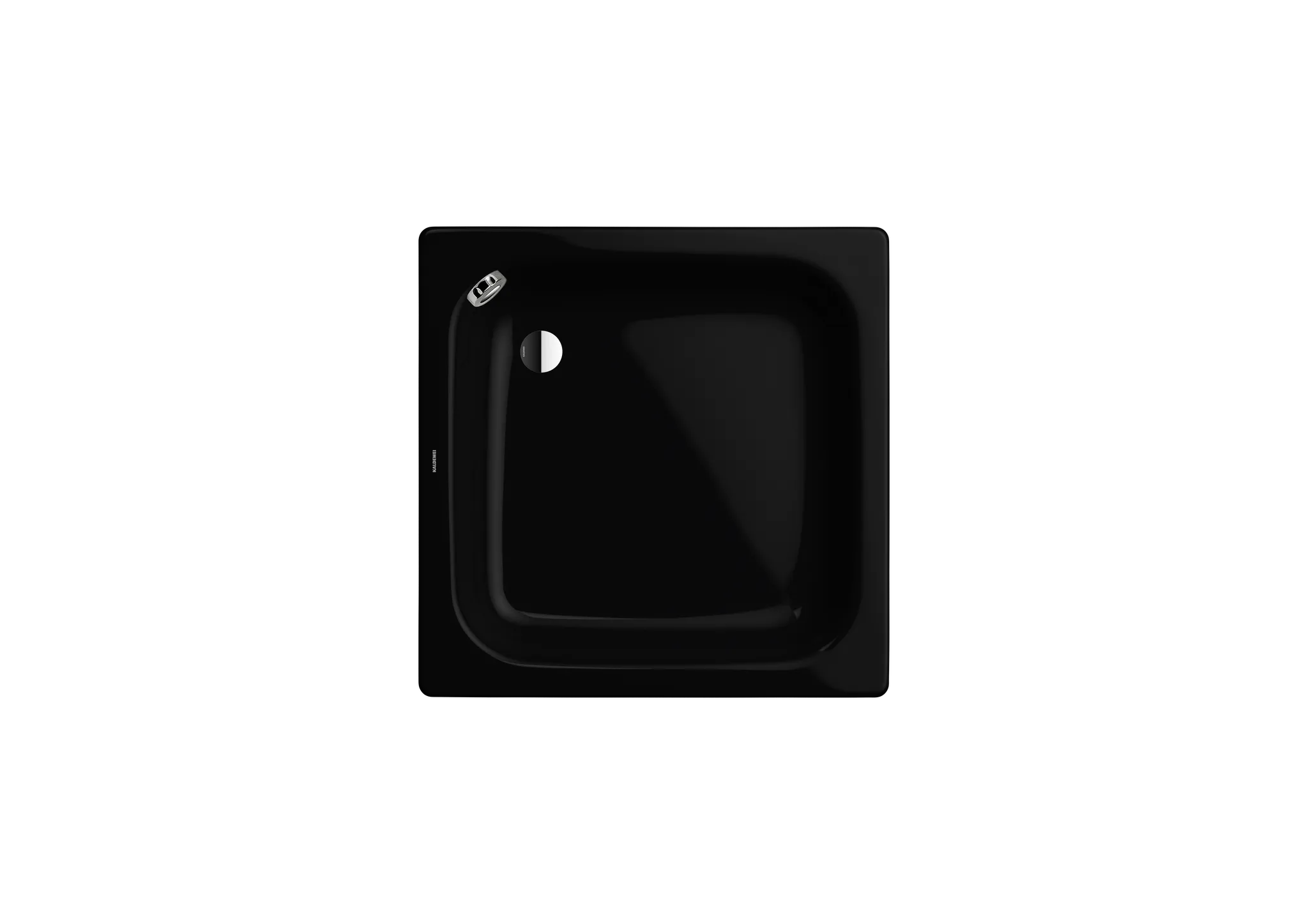 Kaldewei quadrat Duschwanne „Sanidusch“ 900 × 900 mm ohne Oberflächenbeschichtung, mit Perl-Effekt, in schwarz