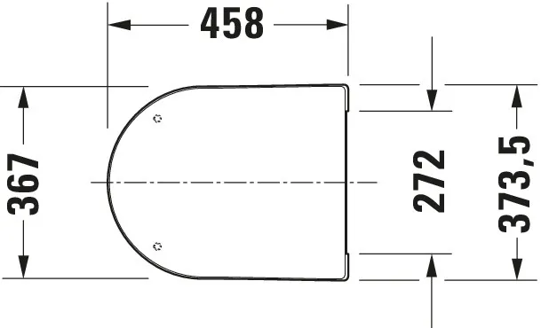 Duravit WC-Sitz „ME by Starck“ 37,4 × 45,8 × 5,6 cm in Weiß Hochglanz, Scharniere Edelstahl