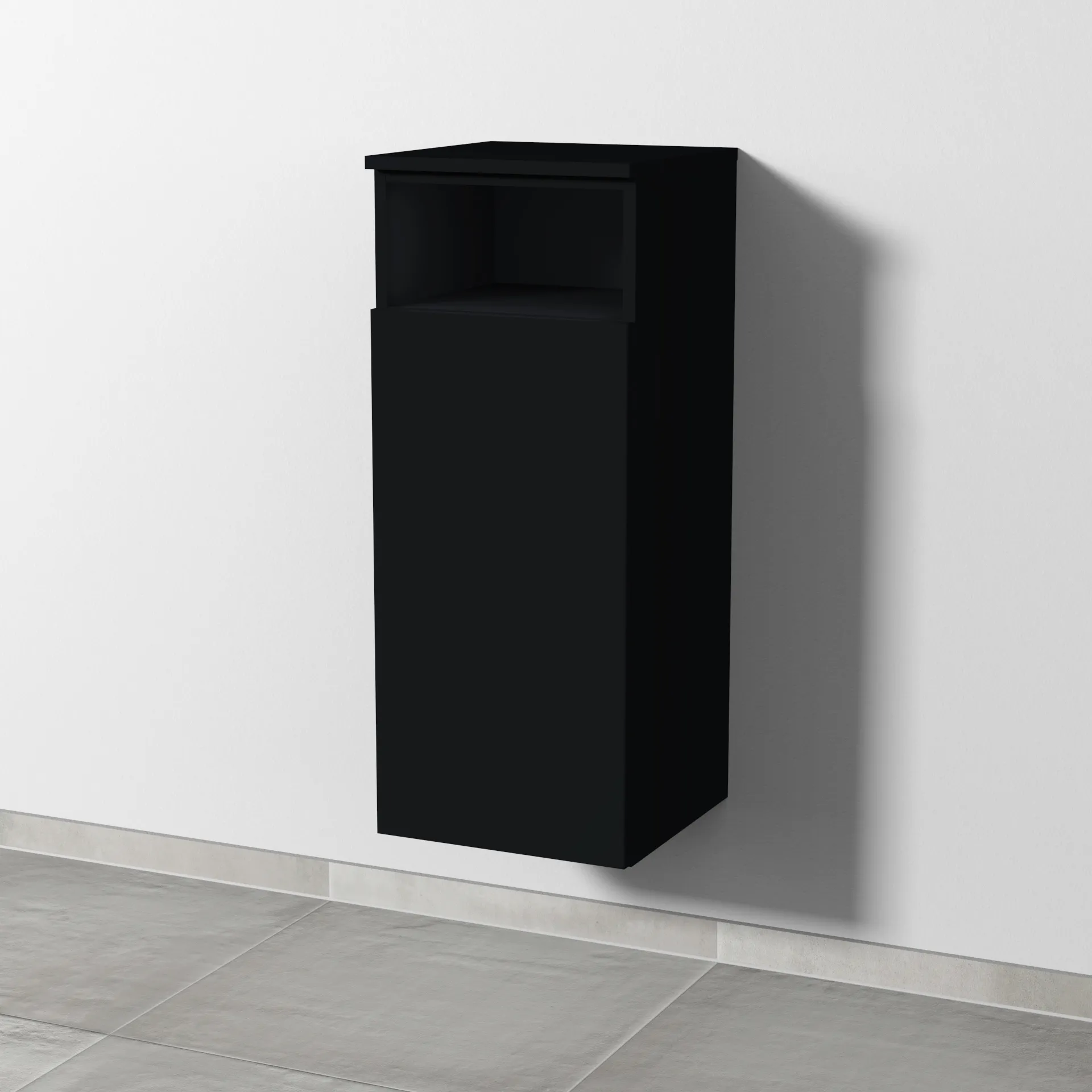 Sanipa Mittelschrank „3way“ 350 × 850 × 345 mm Anschlag links, in Schwarz (matt), Anschlag links