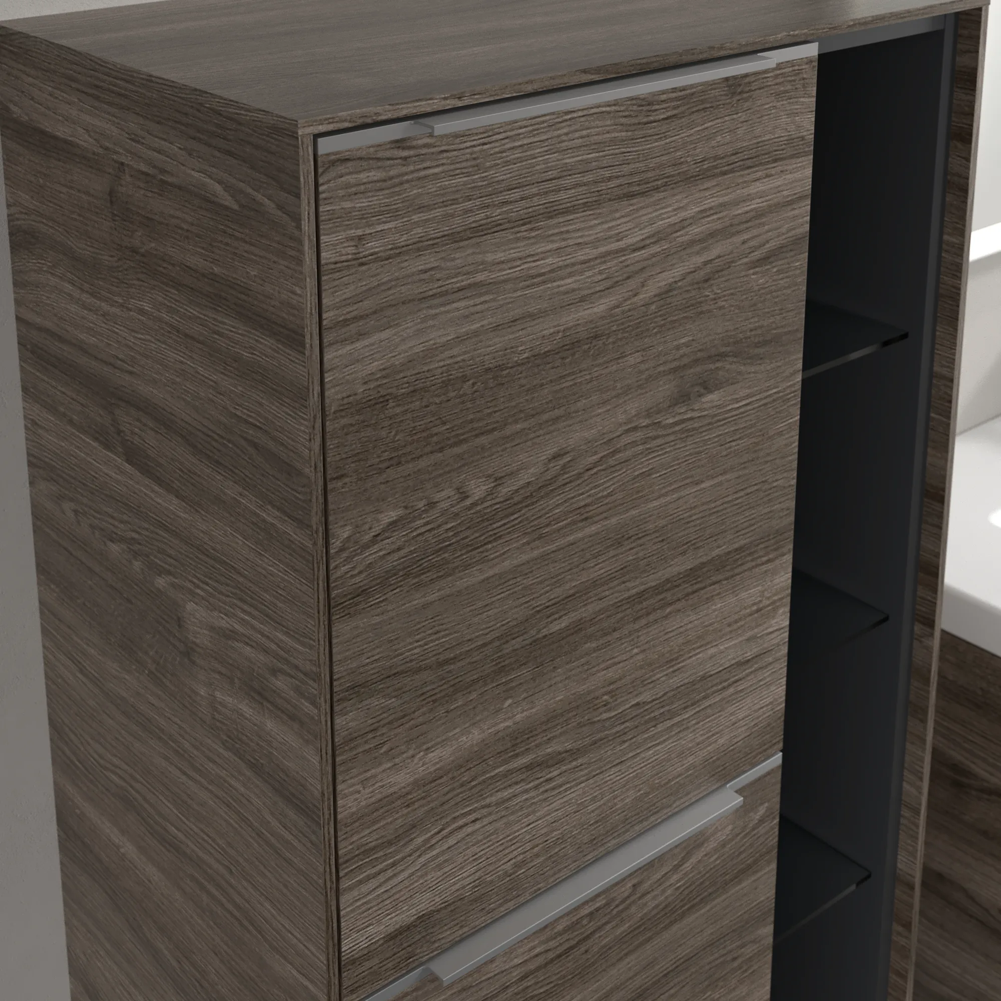 Villeroy & Boch Subway 3.0 Mittelschrank C59800, 574 x 1200 x 362 mm, links angeschlagen, Stone Oak Villeroy & Boch Subway 3.0 Mittelschrank C59800, 574 x 1200 x 362 mm, links angeschlagen, Stone Oak