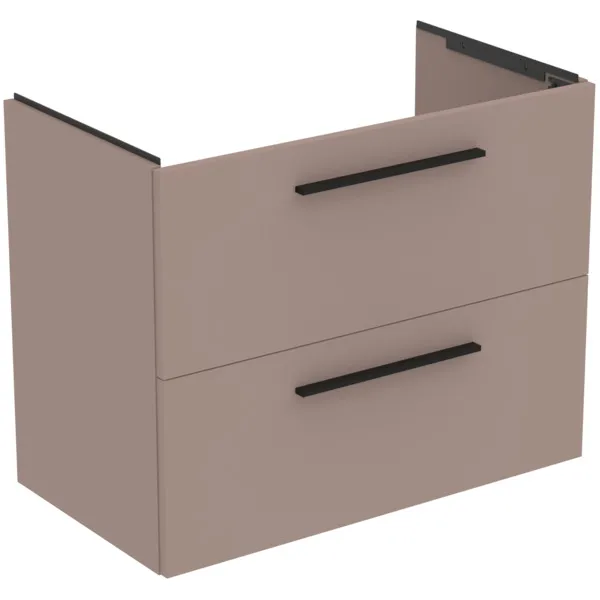 Möbelpaket i.life A mit Waschtisch 80cm und Unterschrank mit chrom Griff Weiß matt