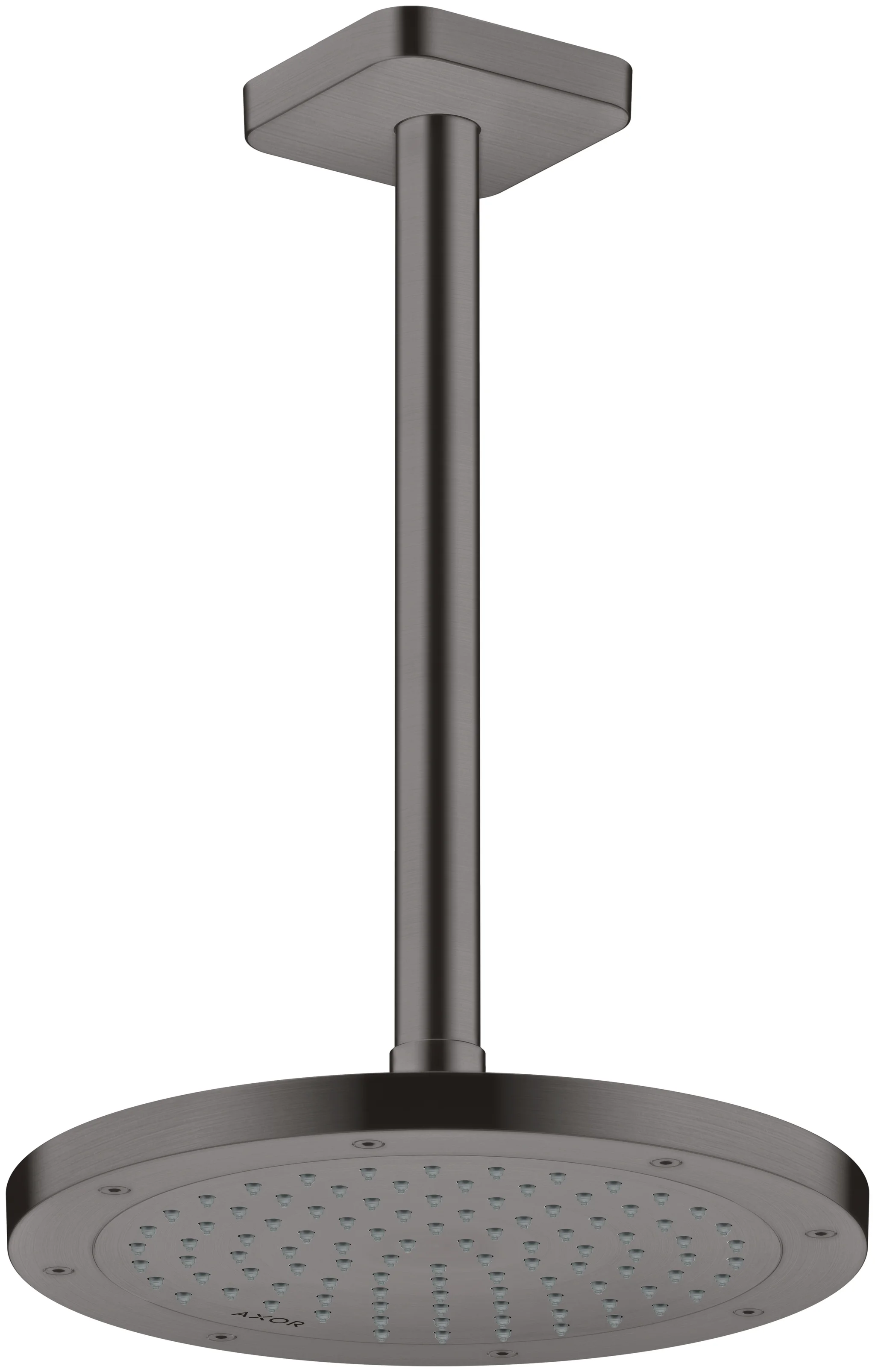 Hansgrohe AXOR ShowerSolutions Kopfbrause 245 1jet EcoSmart+ Brushed Black Chrome, 245 mm, verstellbarer Winkel, abnehmbar zur Reinigung