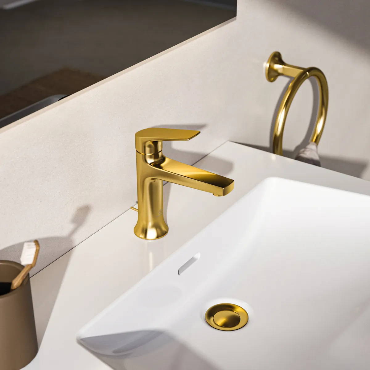 Ideal Standard Handtuchring La Dolce Vita 218 mm rund Brushed Gold