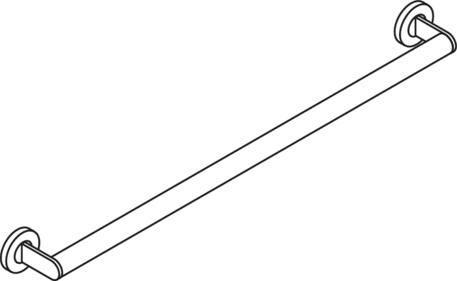 HEWI Haltegriff „System 900“ in Schwarz tiefmatt, Befestigung verdeckt HEWI Haltegriff „System 900“ in Schwarz tiefmatt, Befestigung verdeckt