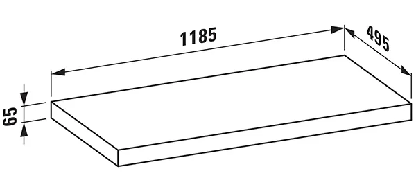 Waschtisch-Platte LANI 495x1185x65 ohne Ausschnitt inklusive 2 Befestigungselemente weiß matt Waschtisch-Platte LANI 495x1185x65 ohne Ausschnitt inklusive 2 Befestigungselemente weiß matt