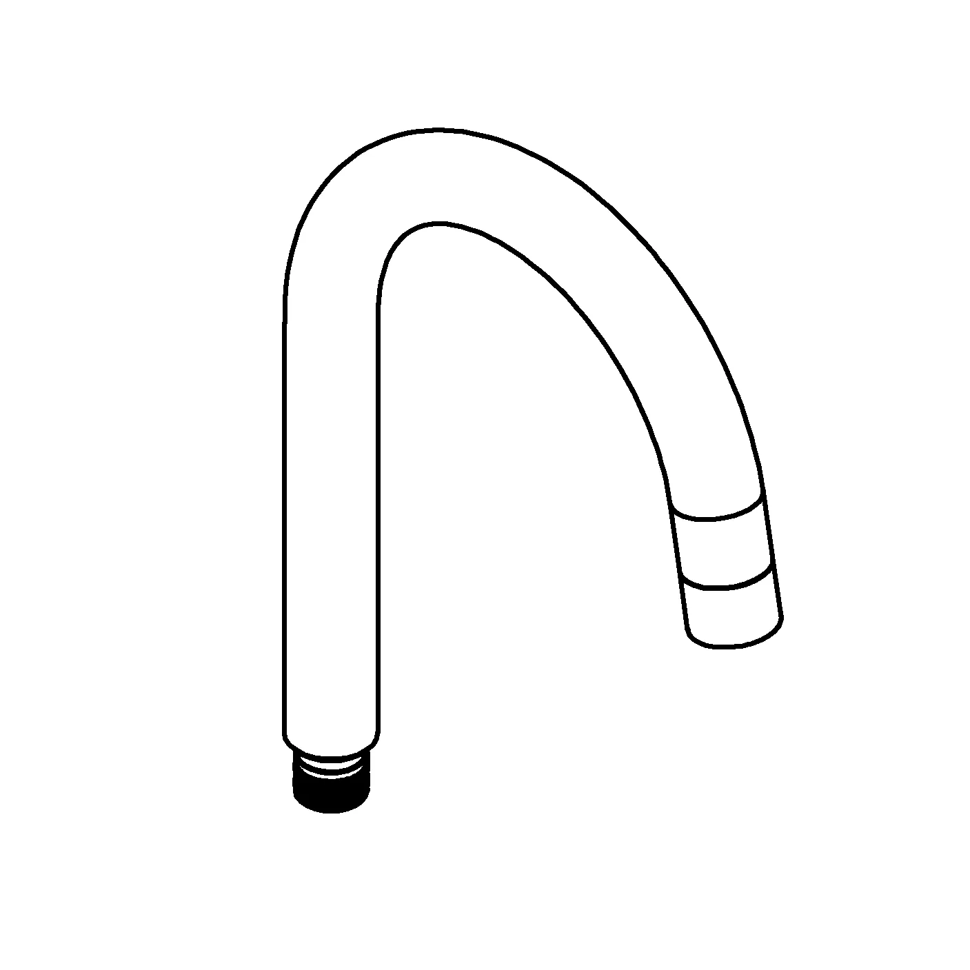 Rohrauslauf 13368, für Eurosmart Einhand-Waschtischbatterie, chrom Rohrauslauf 13368, für Eurosmart Einhand-Waschtischbatterie, chrom