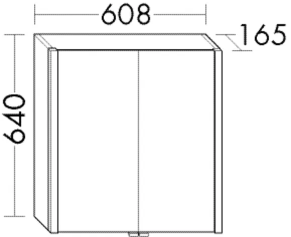 Spiegelschrank Sys30 von burgbad - beidseitig verspiegelt, LED-Beleuchtung mit Kalt-/Warmweiß und Dimmfunktion, Anthrazitgrau, 165x608x640 mm