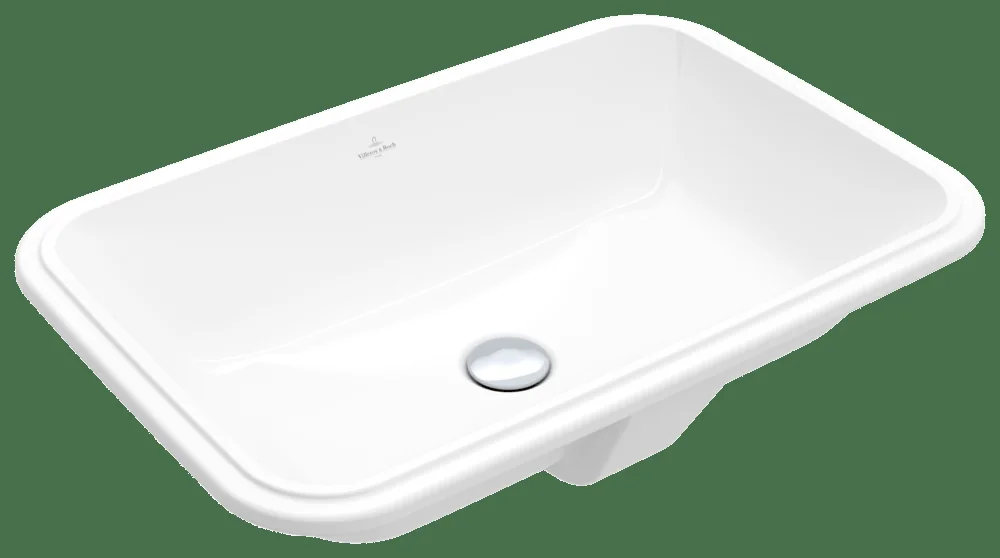 Villeroy & Boch Architectura Unterbauwaschbecken 5A7760, 570x370mm, Rechteck, ÜL, AS, n gl, weAlpin Villeroy & Boch Architectura Unterbauwaschbecken 5A7760, 570x370mm, Rechteck, ÜL, AS, n gl, weAlpin