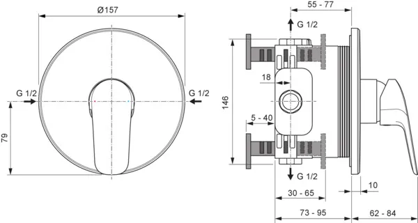 Ideal Standard Brausearmatur Ceraflex 2027 Unterputz Rosette 163x163mm Chrom Ideal Standard Brausearmatur Ceraflex 2027 Unterputz Rosette 163x163mm Chrom