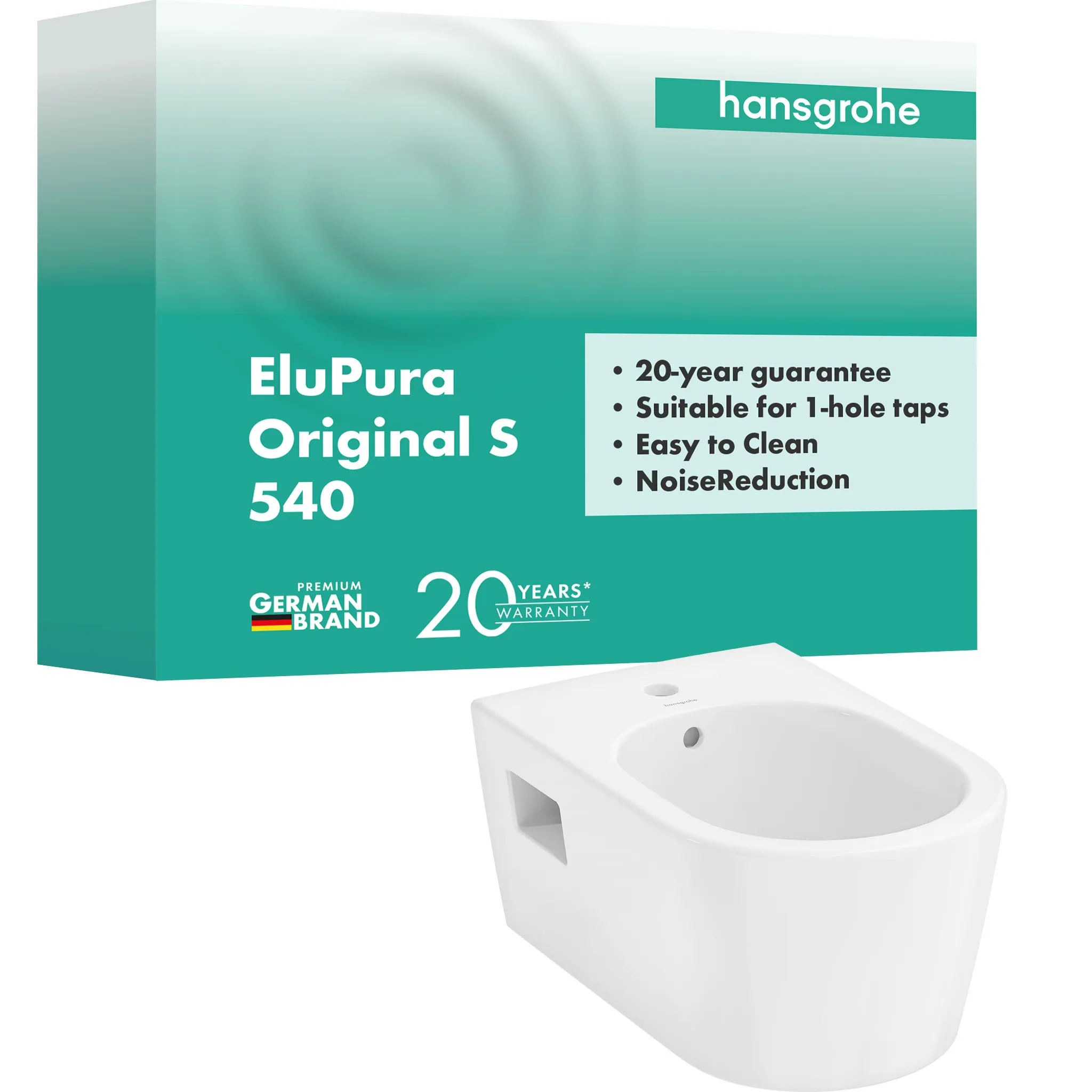 Hansgrohe Bidet „EluPura Original S“, Befestigung sichtbar