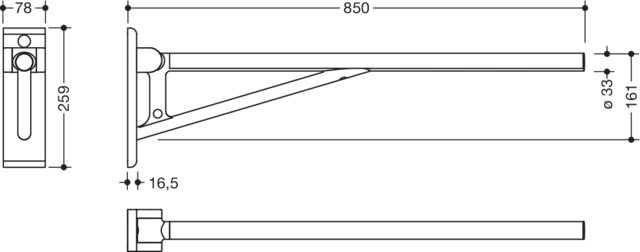 HEWI Stützklappgriff „System 900“