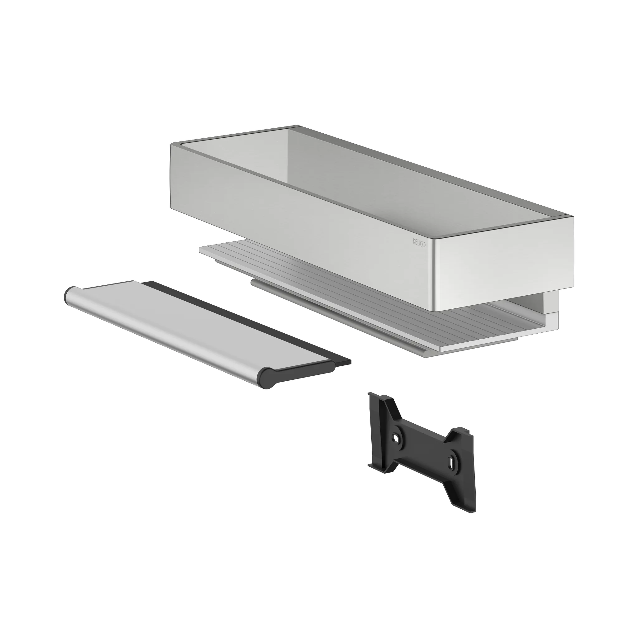 KEUCO EDITION 11 Duschablage mit Glasabzieher Edelstahl-finish / Alu