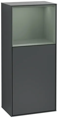 Villeroy & Boch Seitenschrank „Finion“ 41,8 × 93,6 cm 1 Tür, Anschlag links, mit Regalelement-Beleuchtung Anschlag links