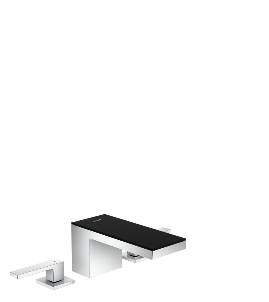 Hansgrohe AXOR MyEdition 3-Loch Waschtischarmatur Chrom, Ausladung 151 mm, Auslaufhöhe 70 mm, Hebelgriff, PowderRain Strahlart, max. Durchfluss 5 l/min, DN15 Anschluss