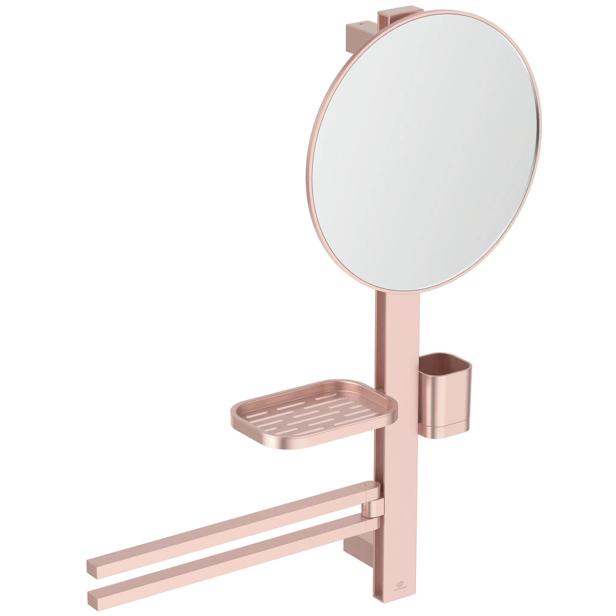 Beauty Bar Accessoires-Kombination Alu+ M700 mit Spiegel Durchmesser 320mm Rose