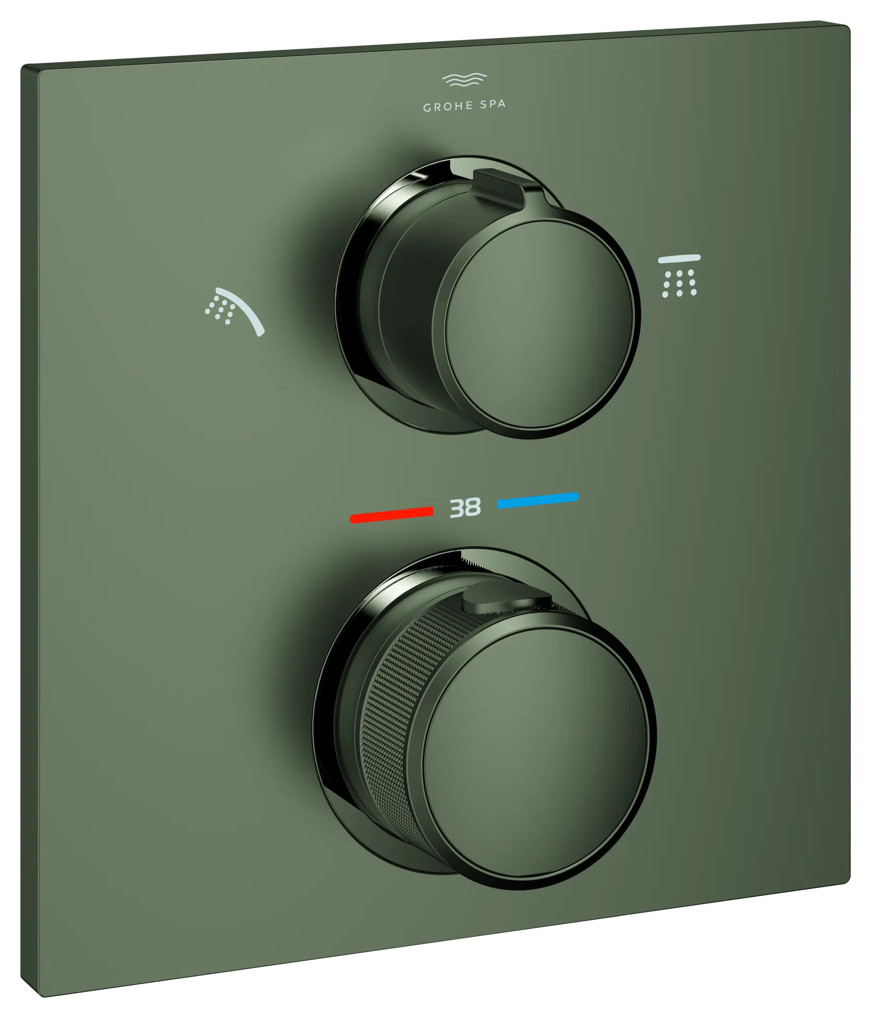 Thermostat-Brausebatterie Allure 29181_2, integrierte 2-Wege-Umstellung, Fertigmontageset für Rapido SmartBox, chrom