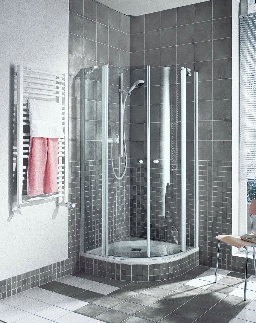 Kermi Duschdesign IBIZA 2000 Viertelkreis-Duschkabine (Pendeltüren mit Festfeldern) Kermi Duschdesign IBIZA 2000 Viertelkreis-Duschkabine (Pendeltüren mit Festfeldern)
