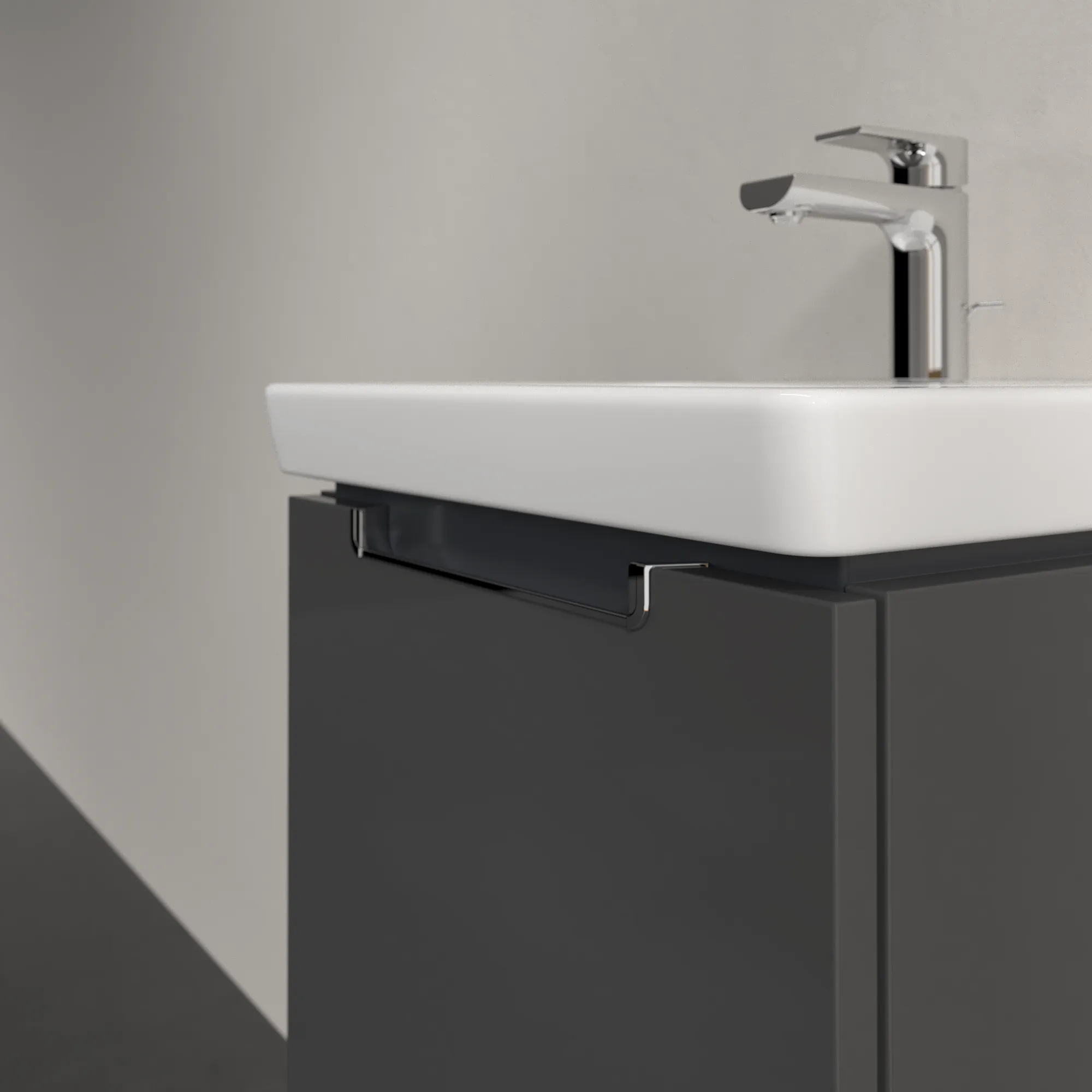Villeroy & Boch Subway 2.0 Waschbeckenunterschrank A68410, Glossy Grey, 440x420x352mm