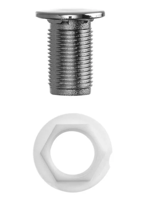 Zubehör Blindstopfen und Rosettenkappe für Spülkastenzulauf aus verchromten Kunststoff