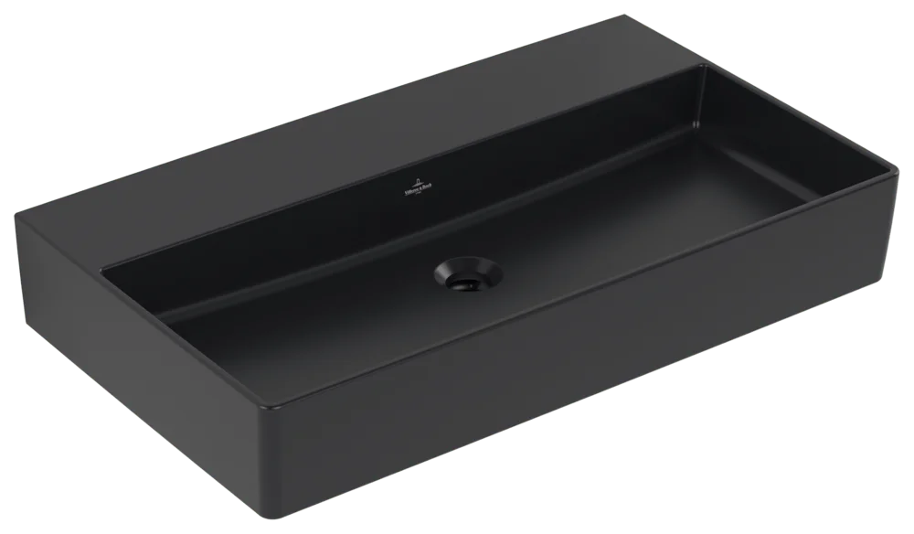 Villeroy & Boch Memento 2.0 Wandwaschbecken, 800x470x140mm, Pure Black CeramicPlus