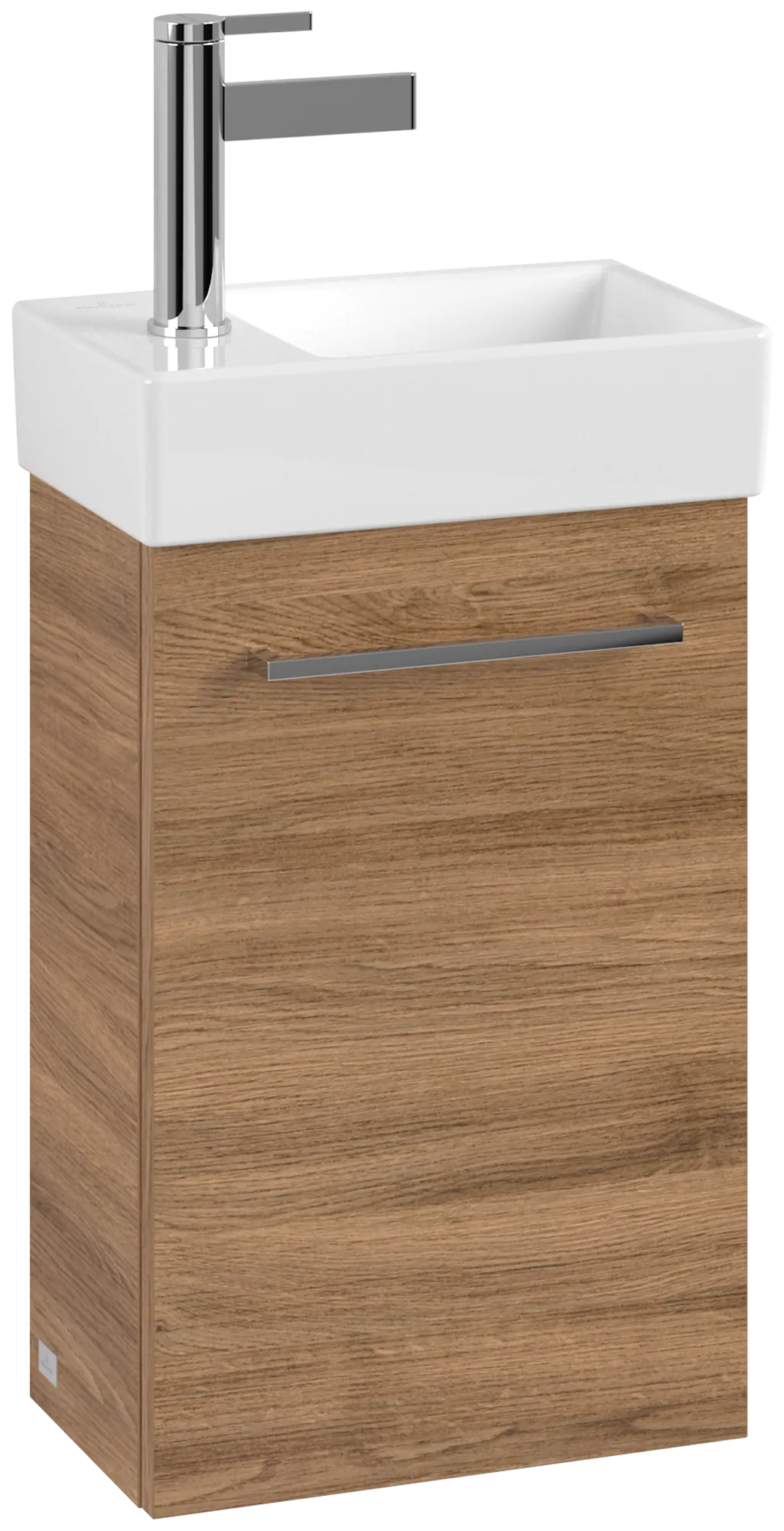 Villeroy & Boch Waschtischunterschrank mit Tür „Avento“ für Schrankwaschtisch 34 × 51,4 × 20,2 × 20,2 cm Kansas Oak, Anschlag rechts, Soft Closing, 1 Tür