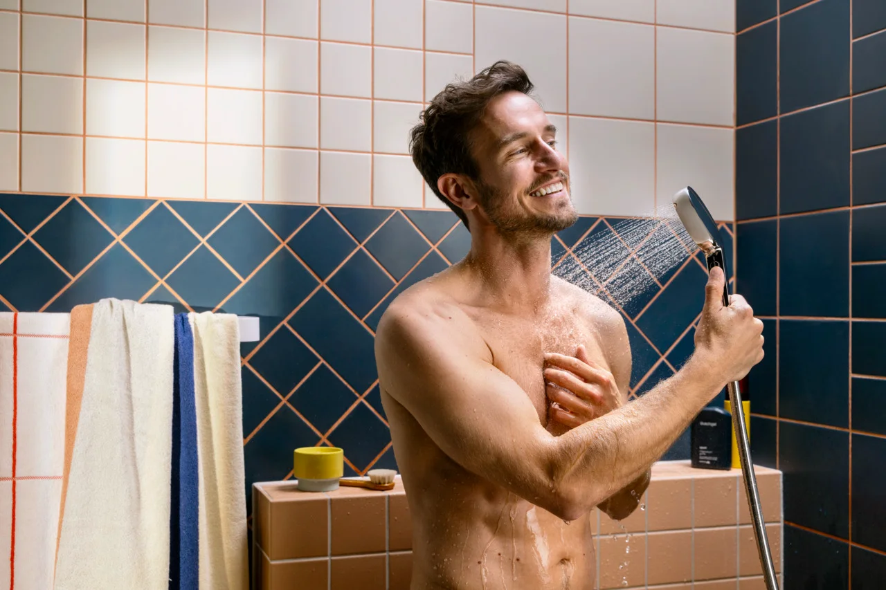 Hansgrohe Activera Select S Handbrause 95 mm, Chrom, 2jet EcoSmart+ mit Booster, Rain & ImpactRain Strahlarten, 6 l/min Durchfluss
