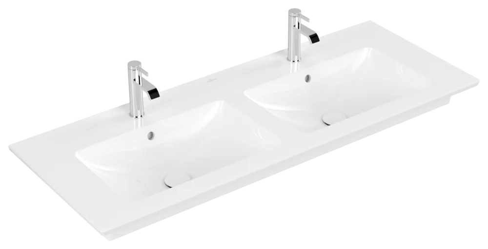 Villeroy & Boch Venticello Schrank-Doppelwaschtisch 1300x500mm Rechteck Weiß Alpin CeramicPlus Villeroy & Boch Venticello Schrank-Doppelwaschtisch 1300x500mm Rechteck Weiß Alpin CeramicPlus